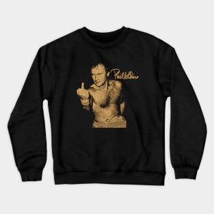 Funny Phil Collins Fan Art Brown Crewneck Sweatshirt